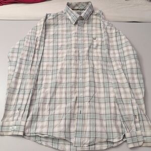 Cinch Blue and White Plaid Casual Shirt